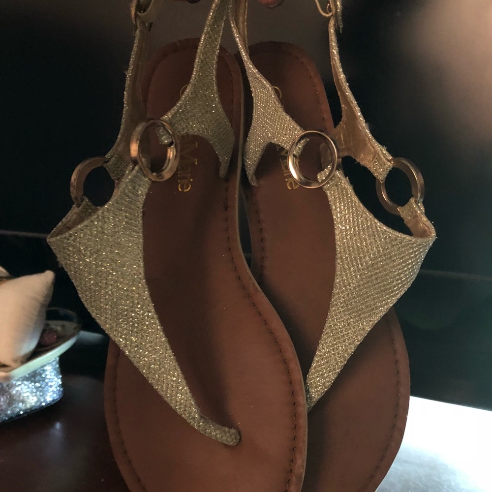 Bella Marie gold sandals